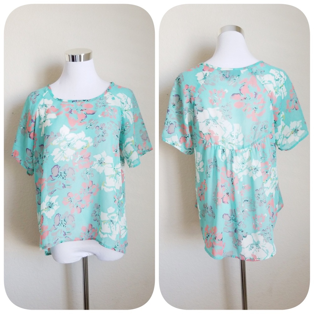 Jeans by Buffalo Mint floral shirt